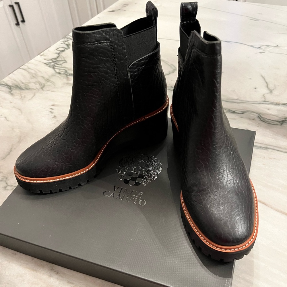Brand new, never worn Vince Camuto Dendra Booties.